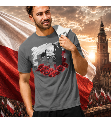 KOSZULKA PATRIOTYCZNI CZERWONE MAKI